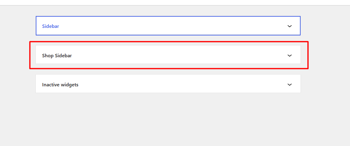 Shop Sidebar Widget