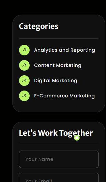 Service Detail Sidebar Widget