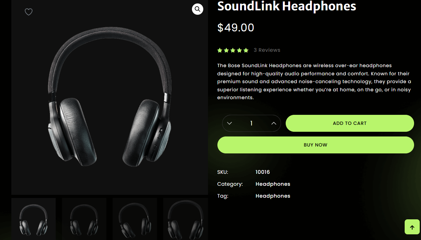 Standard Product Layout