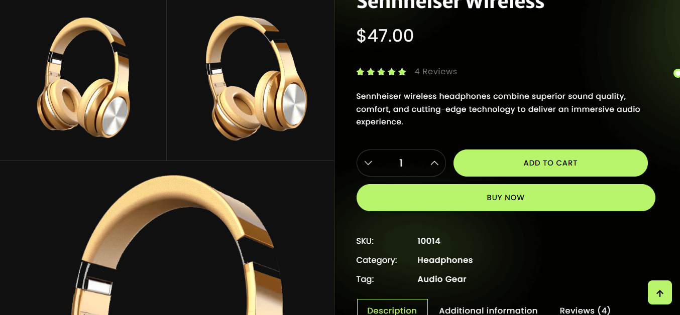 Sticky Product Layout