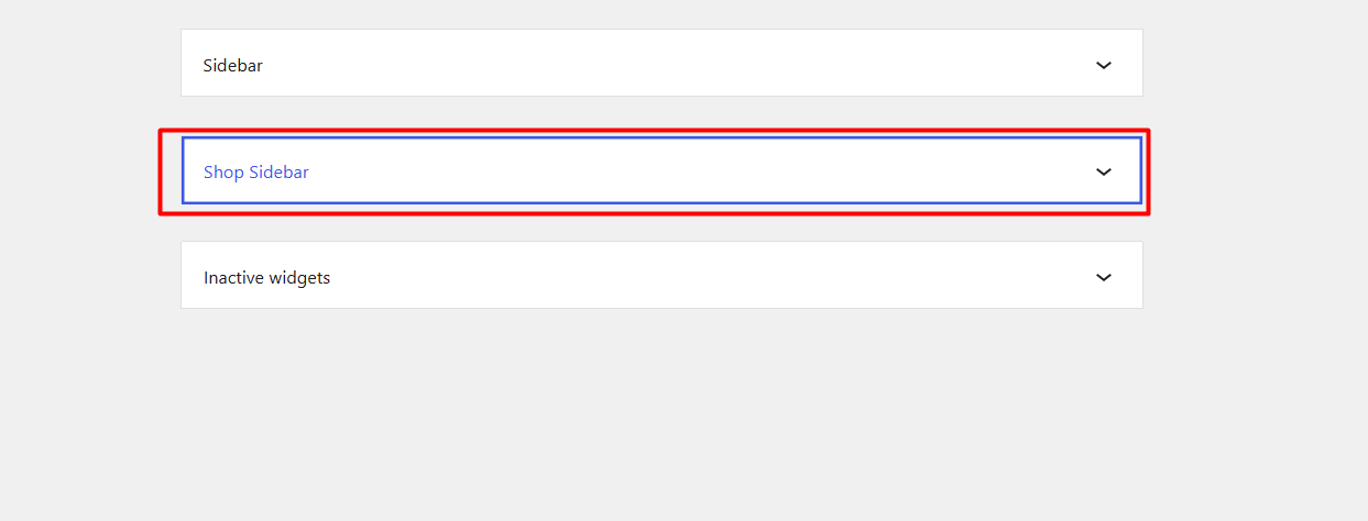 Shop Sidebar Widget