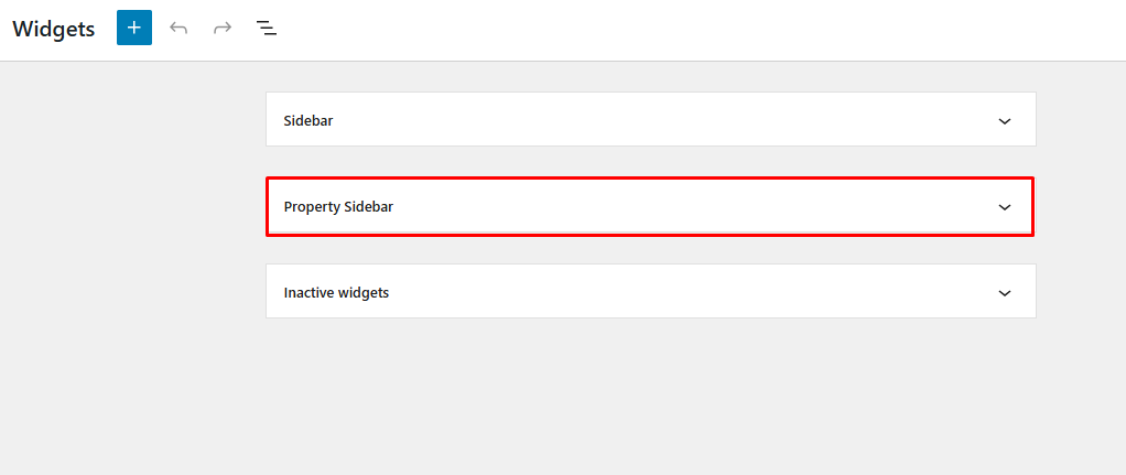 Property Sidebar Widget