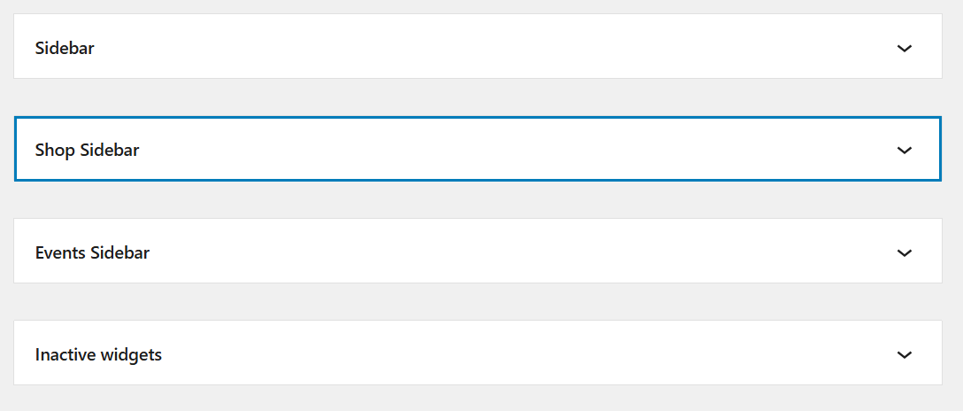 Shop Sidebar Widget