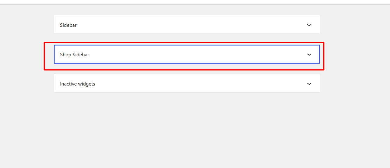 Shop Sidebar Widget